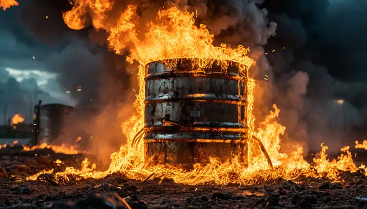 Атака дронов на нефтебазу в Туапсе 14 марта 2025: пожар на площади более 1000 кв. м