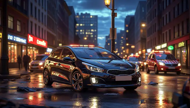 Скандальное ДТП в Самаре: Kia Ceed снёс световую опору на Московском шоссе