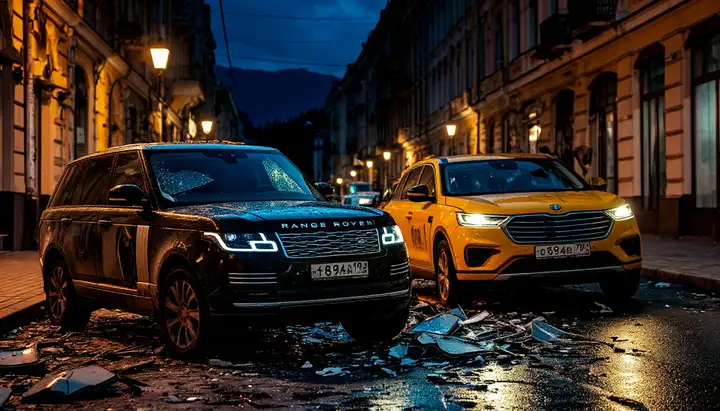 Скандальное ДТП в Сочи: Range Rover таранил такси и пытался скрыться