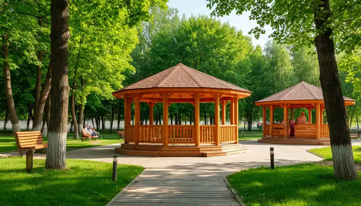 Новые зоны отдыха в Татарстане с беседками и банями